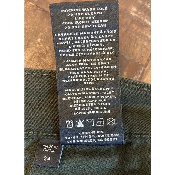 J Brand Suvi Photo Ready Mid-Rise Utility Pant (Green) Cut-off Size 24 - Picture 7 of 9